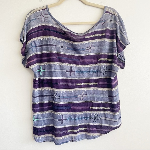 NWT Patterson J. Kincaid southwestern linen western embroidered lagenlook Aztec - Picture 2 of 10